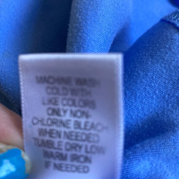 Croft & Barrow Crew Neck Short Sleeve Tee Blue Polka Dots - Picture 4 of 6